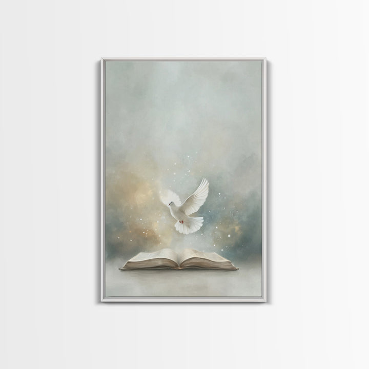 Heavenly Illumination – Framed Canvas Print – Christian Art – Christian Wall Art – Vintage Christian Art – Christian Art Canvas – Christian