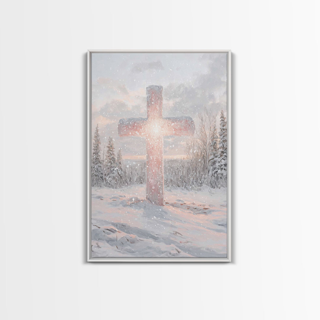 Morning Of Hope – Framed Canvas Print – Christian Art – Christian Wall Art – Christian Art Canvas – White Christmas Art – Christian Decorat