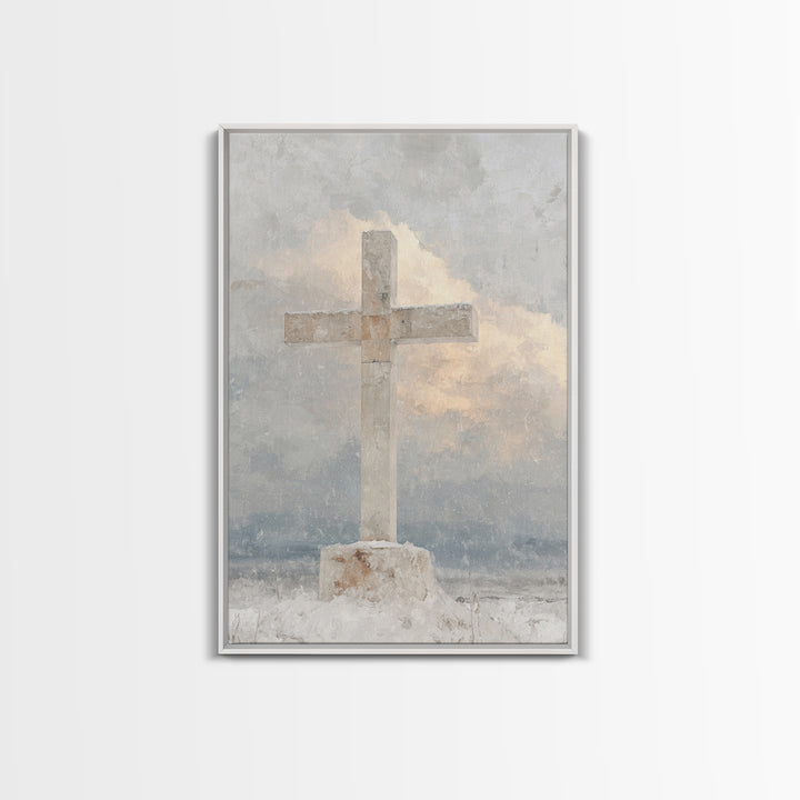 Dawn Of Redemption – Framed Canvas Print – Christian Art Canvas – Christian Wall Art – Vintage Christian Art – Christmas Wall Art – Christi