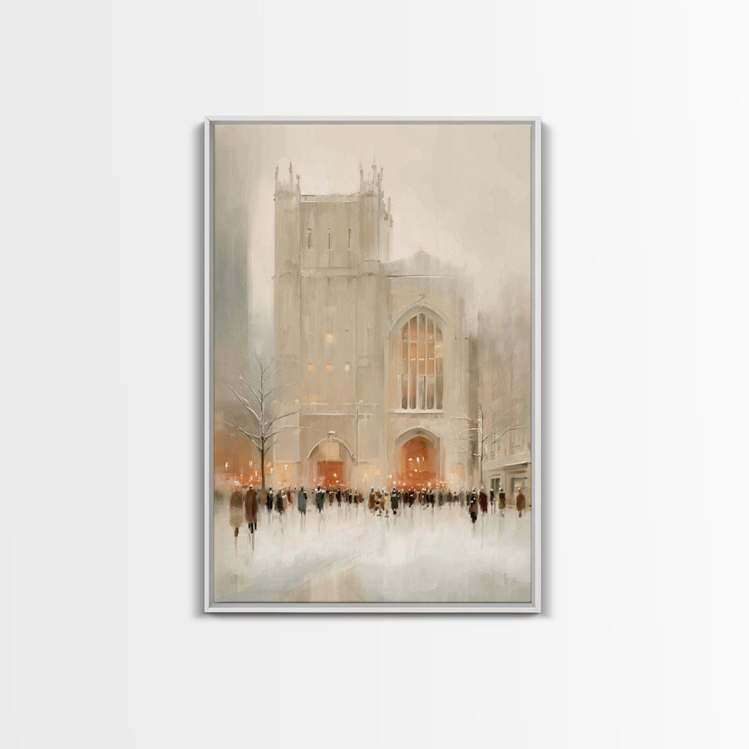 Holy Assembly – Framed Canvas Print – Christian Wall Art – Christian Art Canvas – Christian Art Print – Minimalist Christian Art – Christia