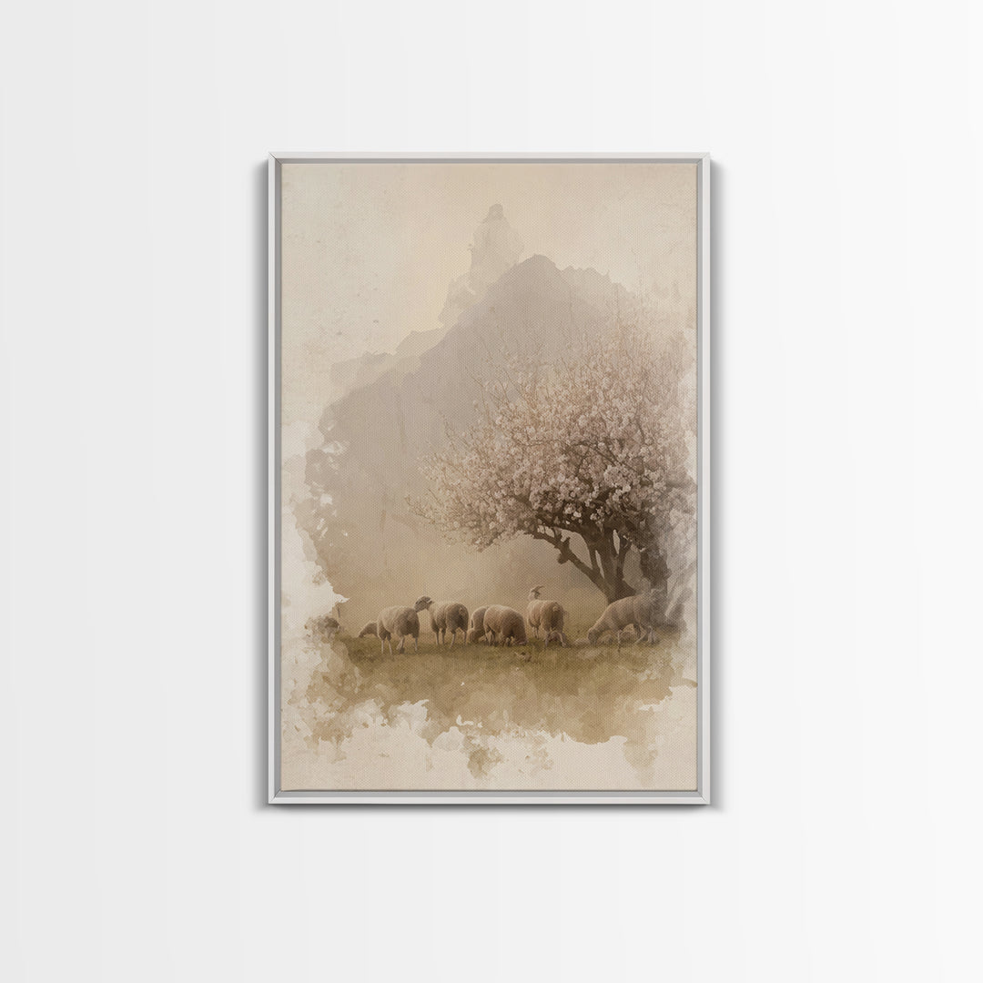 Orchard Of Mercy – Framed Canvas Print – Christian Art Canvas – Christian Wall Art – Jesus Painting – Christian Decor