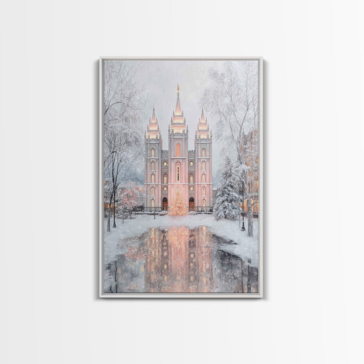 Temple Of Peace – Framed Canvas Print – Christian Christmas Art – Christian Wall Art – Christmas Art Prints – Christian Decor – Modern Chri