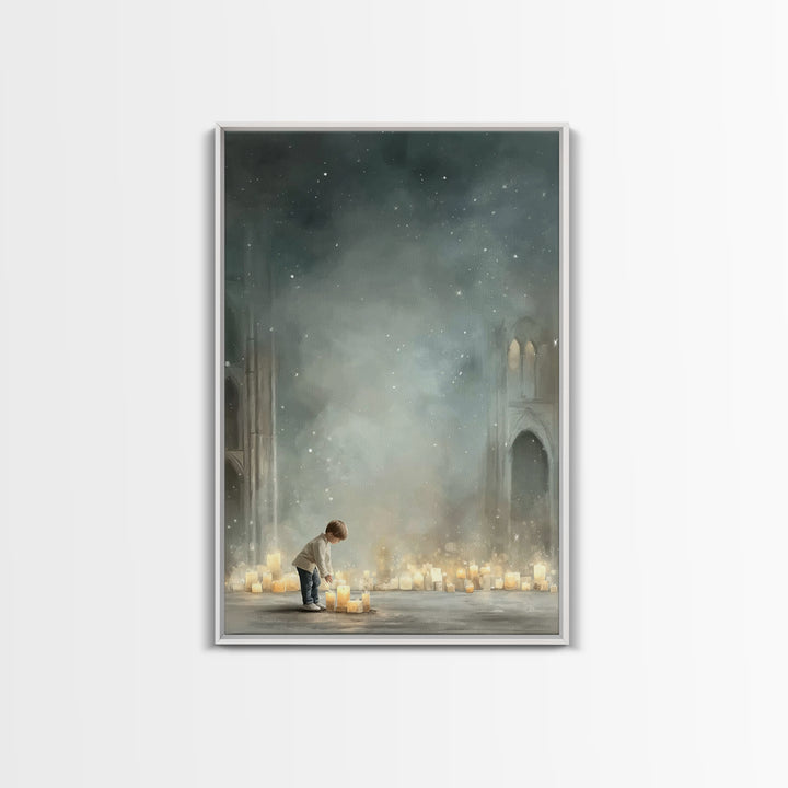 Heavenly Dawn – Framed Canvas Print – Christian Wall Art – Christian Christmas Art – Christian Art Canvas – Modern Christian Art – Christia