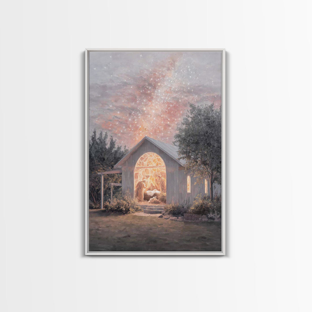 Dawn Of Bethlehem | Framed Canvas Print | Christmas Art Prints | Christian Christmas Art | Christian Art Canvas | Modern Christmas Art | Ch