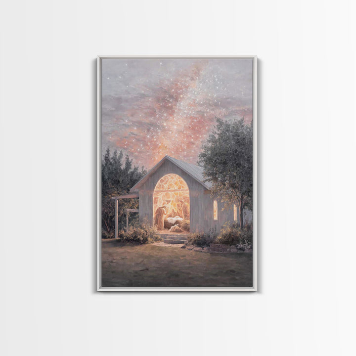 Dawn Of Bethlehem | Framed Canvas Print | Christmas Art Prints | Christian Christmas Art | Christian Art Canvas | Modern Christmas Art | Ch