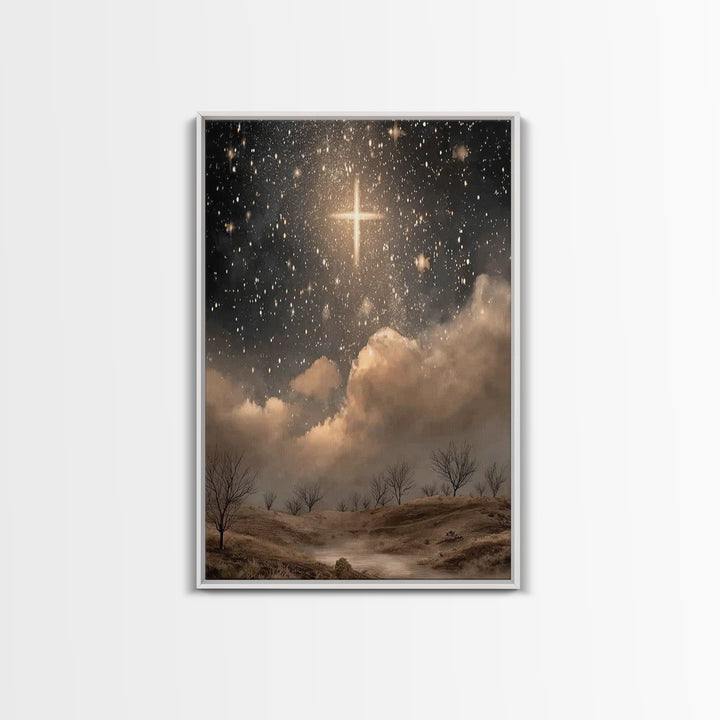 Star of Peace - Framed Canvas Print - Christian Art Canvas - Christian Wall Art - Christian Christmas Art - Christian Gift Ideas - Jesus Pa