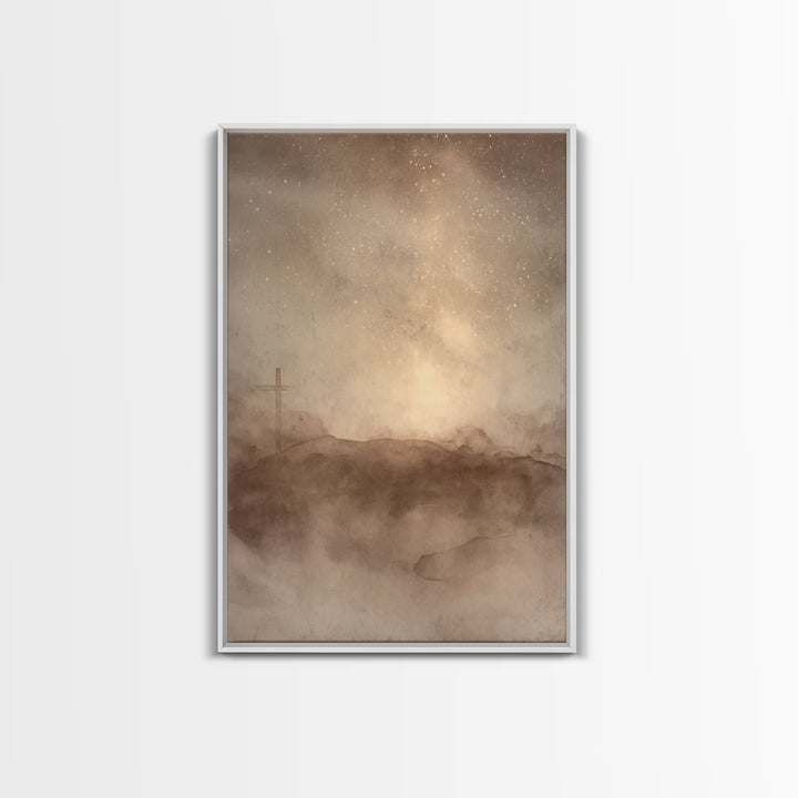 Dawn of Mercy - Framed Canvas Print - Christian Paintings - Christian Wall Art - Christian Art Canvas - Christmas Art Prints - Christian Ch