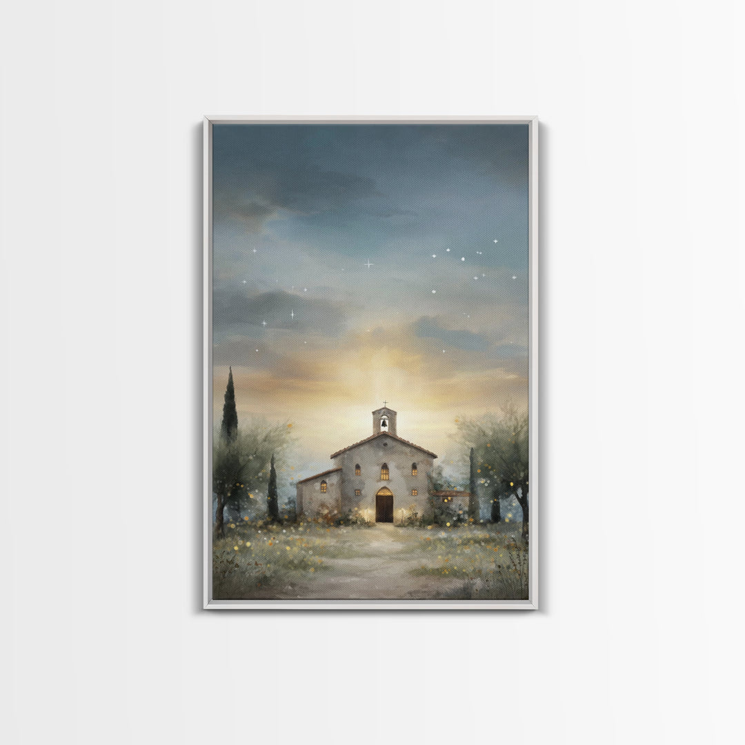 Church of Blessings - Framed Canvas Print - Christian Wall Art - Christian Art Painting - Christian Decor - Christian Art Canvas - Christma
