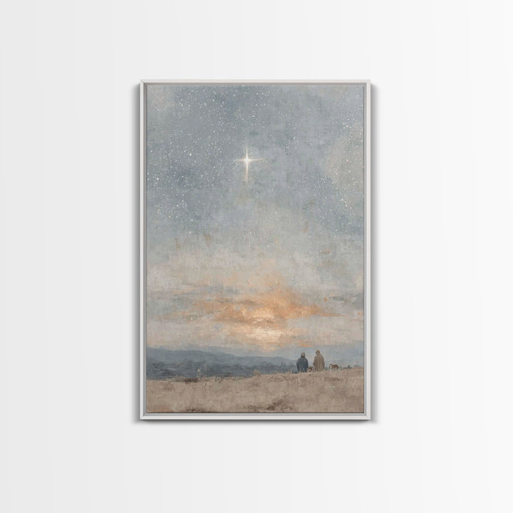 Dawn Star Promise – Framed Canvas Print – Christian Art Canvas – Christmas Art – Christian Wall Art – Christian Christmas Art – Jesus Paint