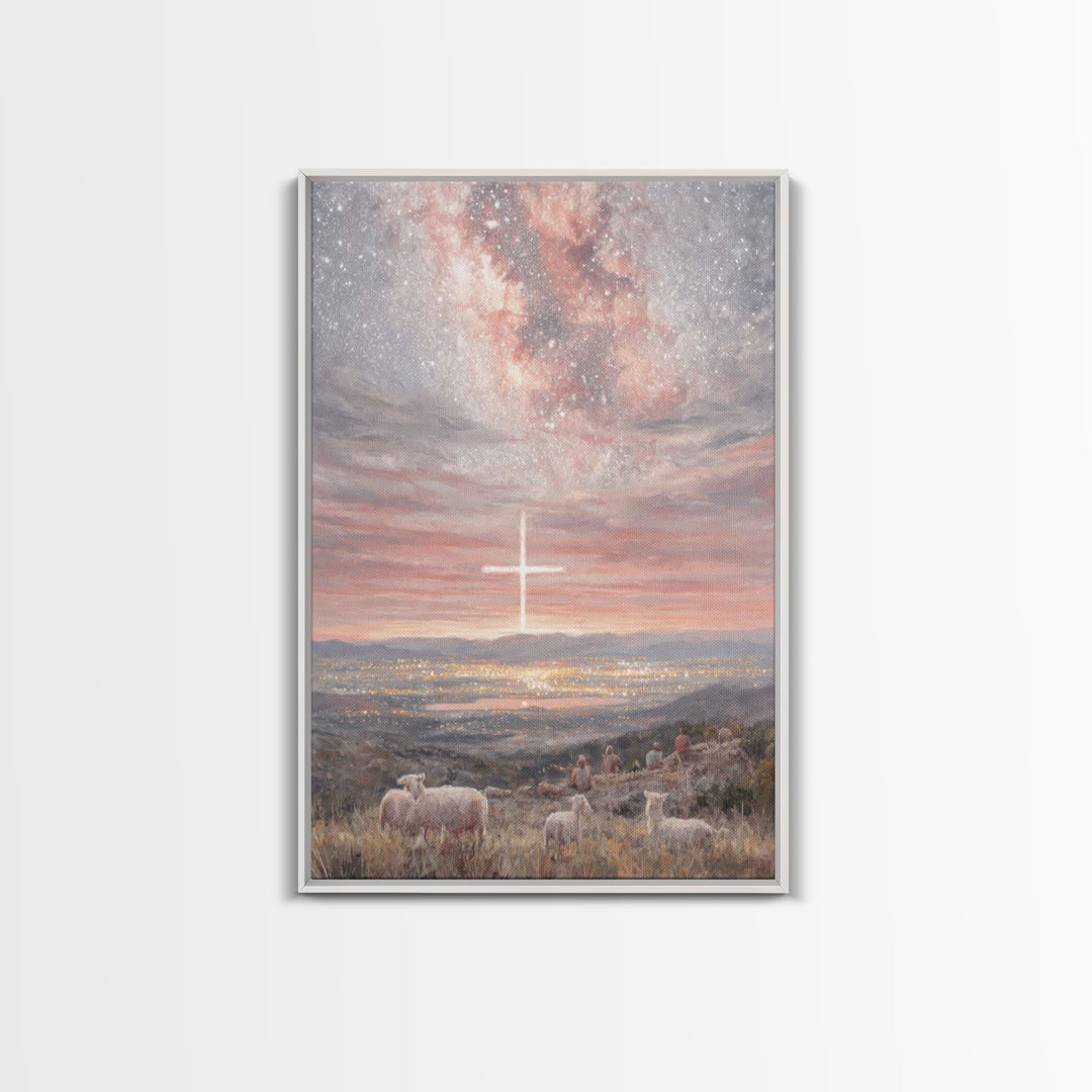 Guiding Light Wonder – Framed Canvas Print – Christian Wall Art – Christmas Art – Christian Art Canvas – Jesus Painting – Christian Christm