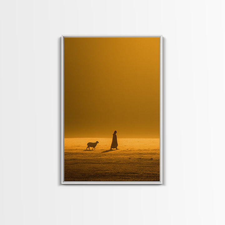 Celestial Dawn Cross | Framed Canvas Print | Christian Wall Art | Christian Art Canvas | Christmas Art | Jesus Painting | Christian Christm