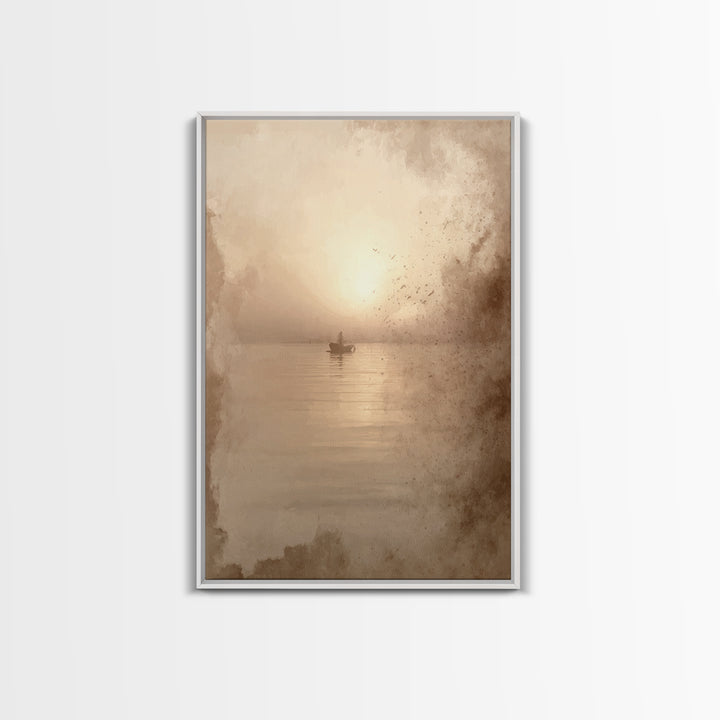 Eternal Tide Light | Framed Canvas Print | Jesus Painting | Christian Wall Art | Christian Art Canvas | Christian Christmas Art | Subtle Ch