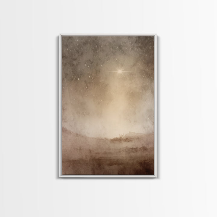 Star Of Salvation, Framed Canvas Print, Christmas Art Prints, Christian Christmas Art, Christian Wall Art, Christian Art Canvas, Framed Chr
