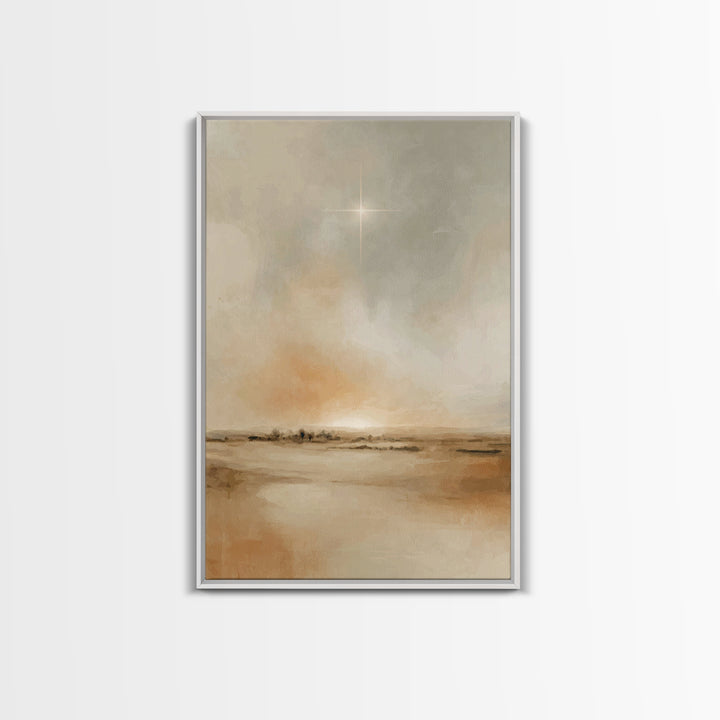 Star Of Soft Glory – Framed Canvas Print – Christian Christmas Art – Christmas Wall Art – Christian Art Canvas – Christmas Art Prints – Chr