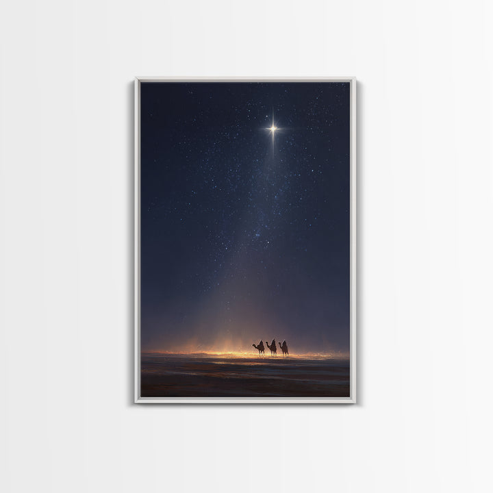 Journey By The Star – Framed Canvas Print – Christmas Art Prints – Christian Christmas Art – Christian Wall Art – Christian Art Canvas – Ch