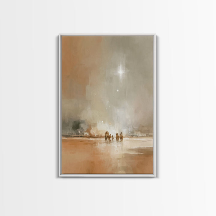 Bethlehem Radiance – Framed Canvas Print – Christian Art Canvas – Christian Christmas Art – Christmas Wall Art – Christian Art – Jesus Pain