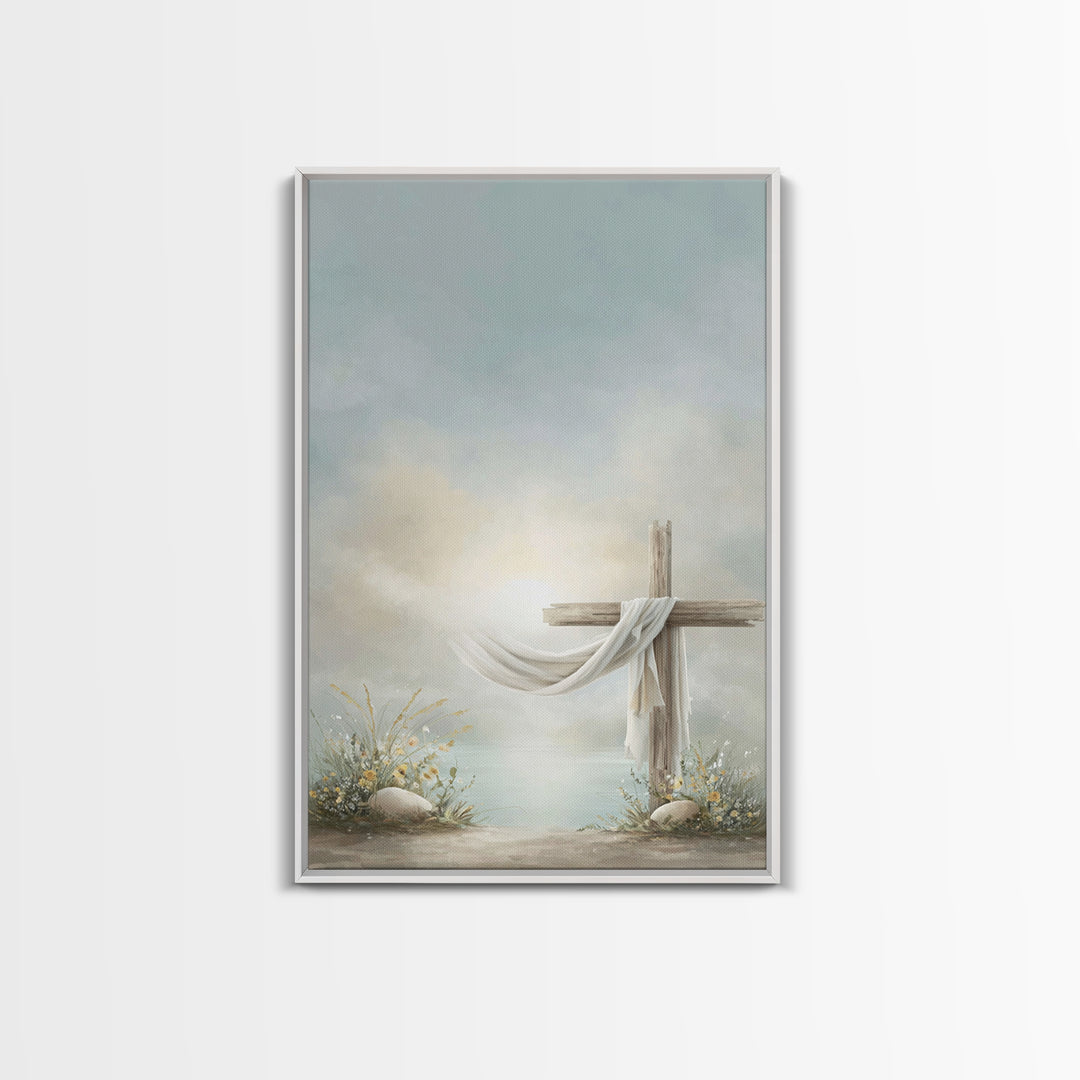 Morning of Grace – Framed Canvas Print – Christian Wall Art – Christian Art Canvas – Christian Painting – Christian Christmas Art