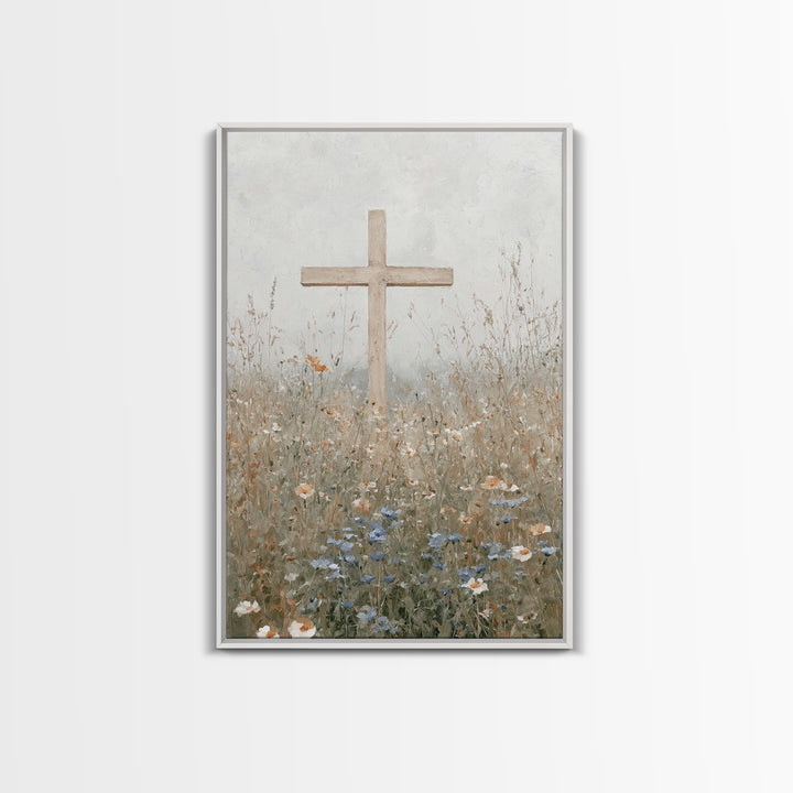 Fields Of Grace, Framed Canvas Print, Christian Art Canvas, Christian Wall Art, Christian Art Print, Christian Decor