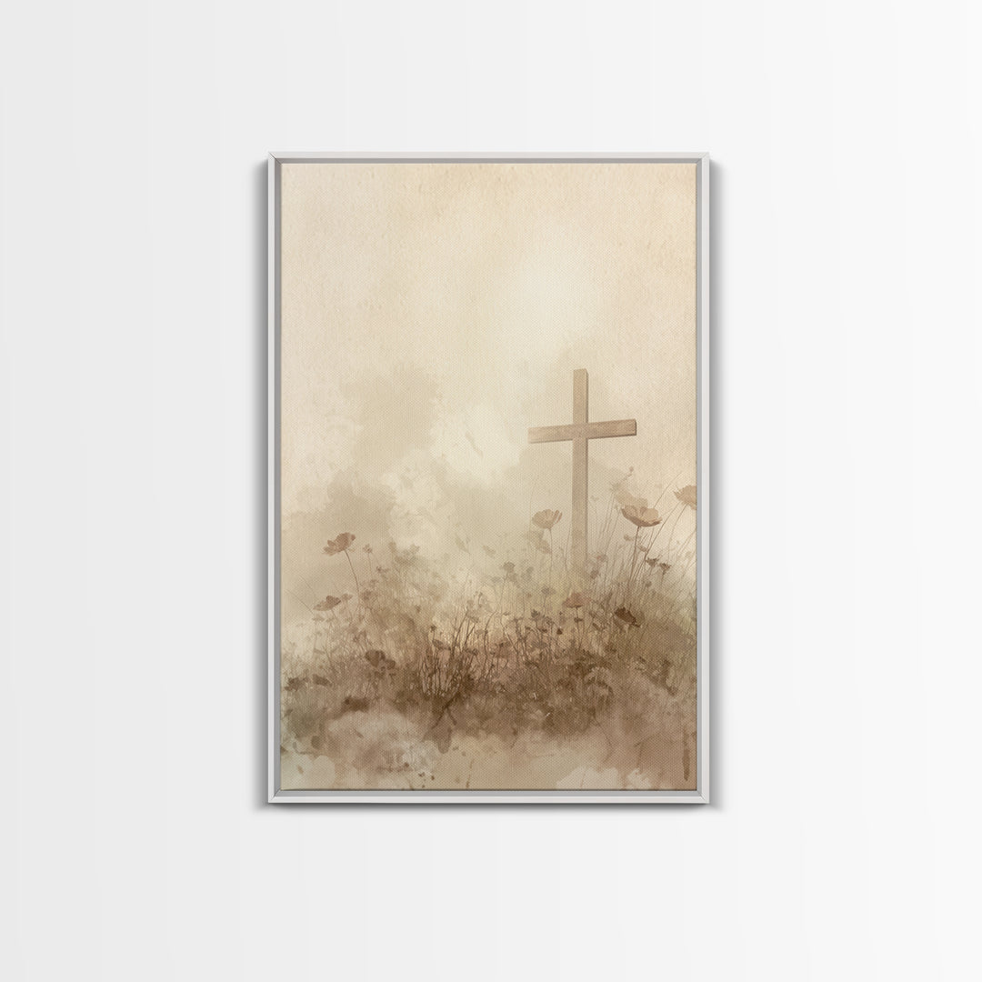 Soft Morning Hope | Framed Canvas Print | Christian Wall Art | Christian Art Canvas | Christian Art Work | Christian Painting