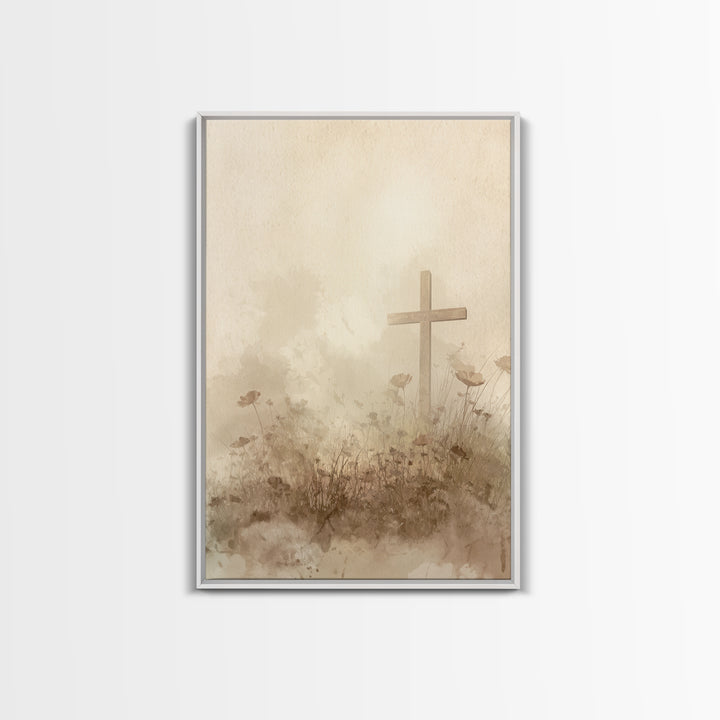 Soft Morning Hope | Framed Canvas Print | Christian Wall Art | Christian Art Canvas | Christian Art Work | Christian Painting