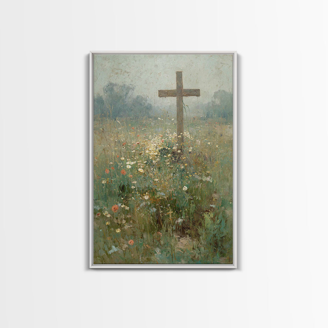 Garden Of Peace, Framed Canvas Print, Christian Wall Art, Christian Art Canvas, Christian Paintings, Christian Christmas Art