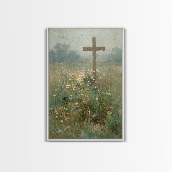 Garden Of Peace, Framed Canvas Print, Christian Wall Art, Christian Art Canvas, Christian Paintings, Christian Christmas Art