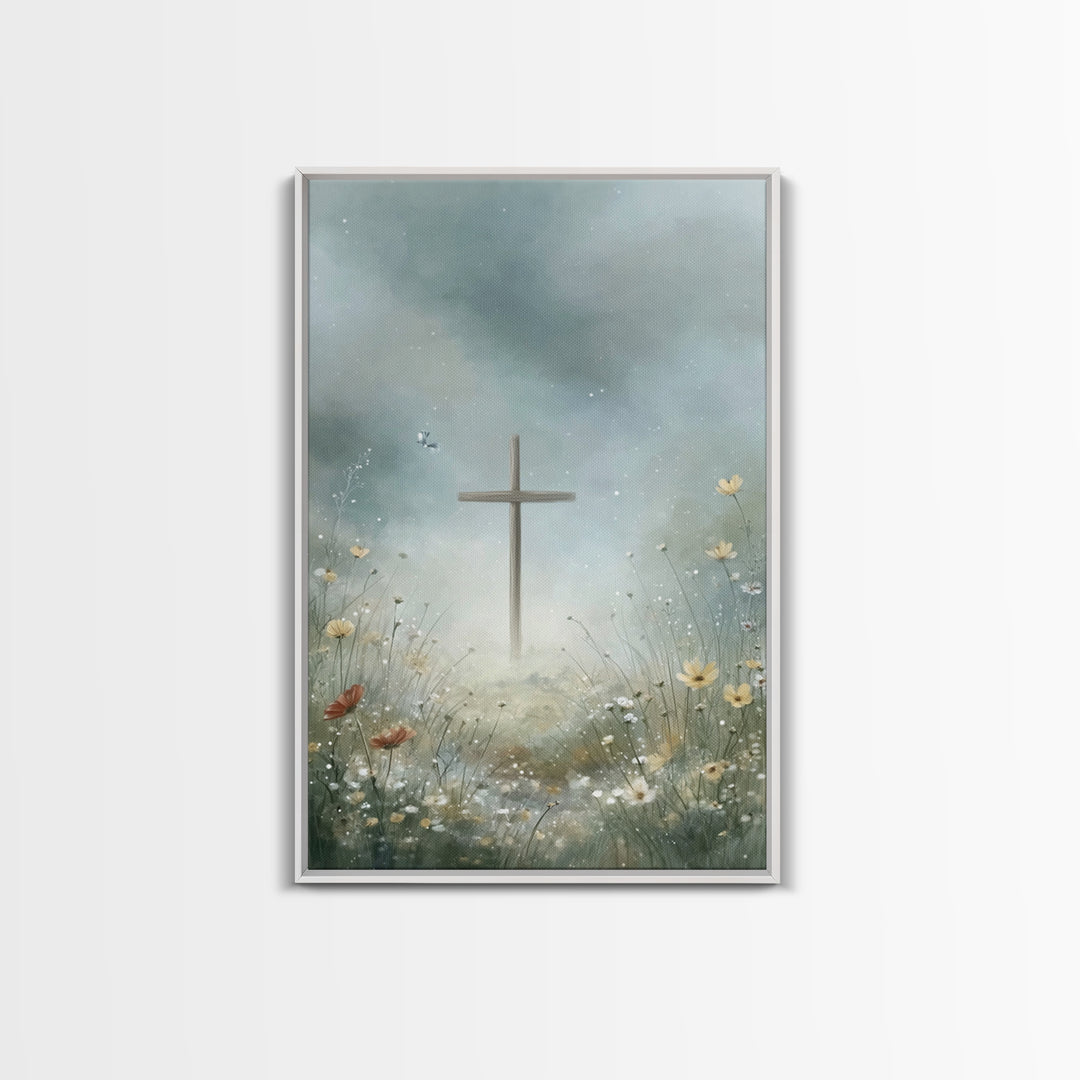 Heavenly Stillness | Framed Canvas Print | Christian Art Canvas | Christian Wall Art | Christian Art Print | Christian Christmas Art