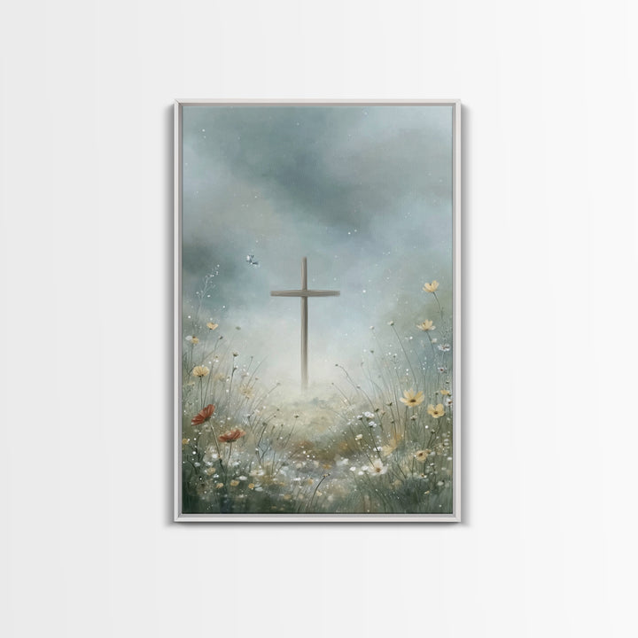 Heavenly Stillness | Framed Canvas Print | Christian Art Canvas | Christian Wall Art | Christian Art Print | Christian Christmas Art