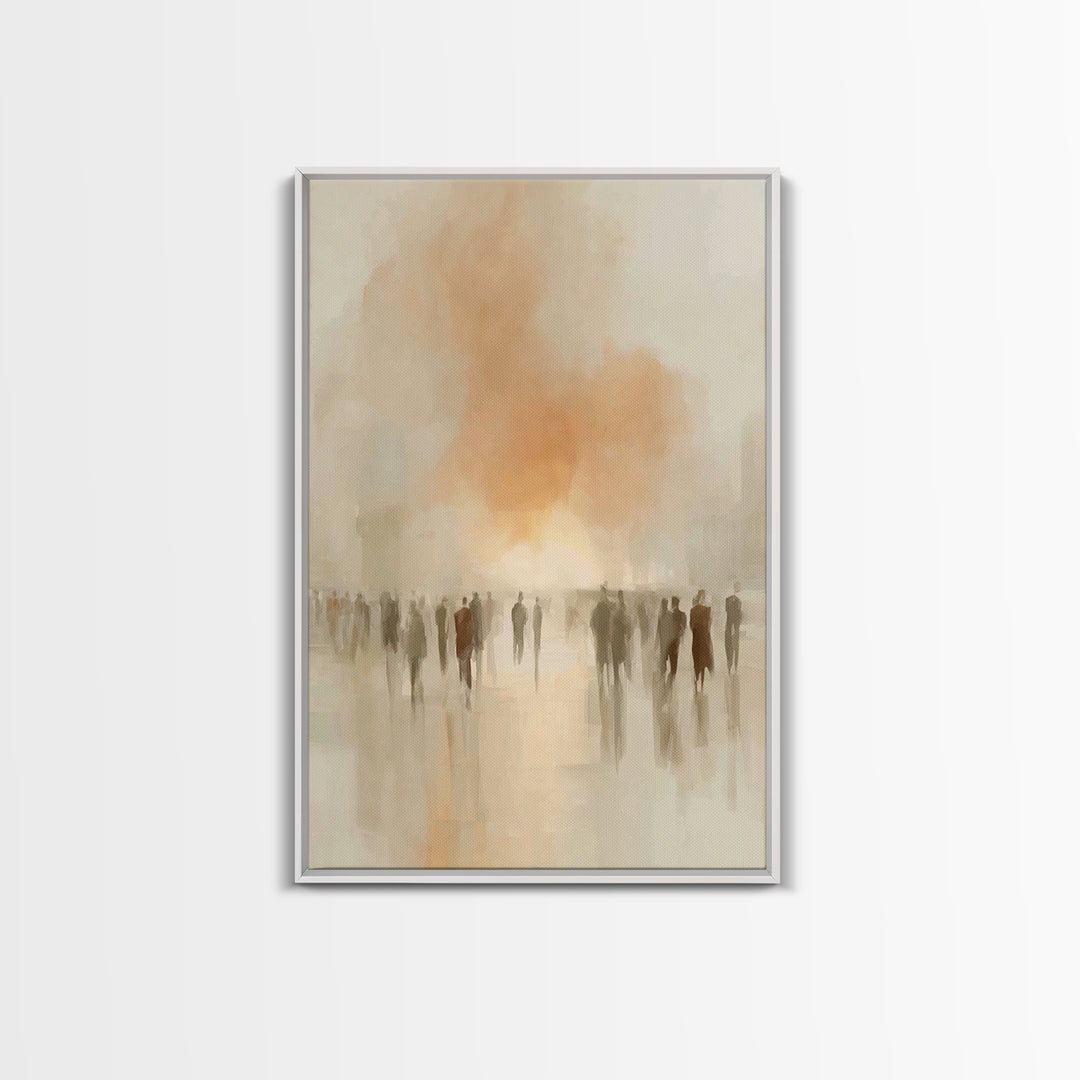 Dawn Of Gathering - Framed Canvas Print - Christian Art Canvas - Jesus Painting - Christian Wall Art - Christian Decor - Christmas Art