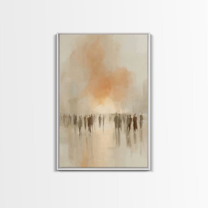 Dawn Of Gathering - Framed Canvas Print - Christian Art Canvas - Jesus Painting - Christian Wall Art - Christian Decor - Christmas Art