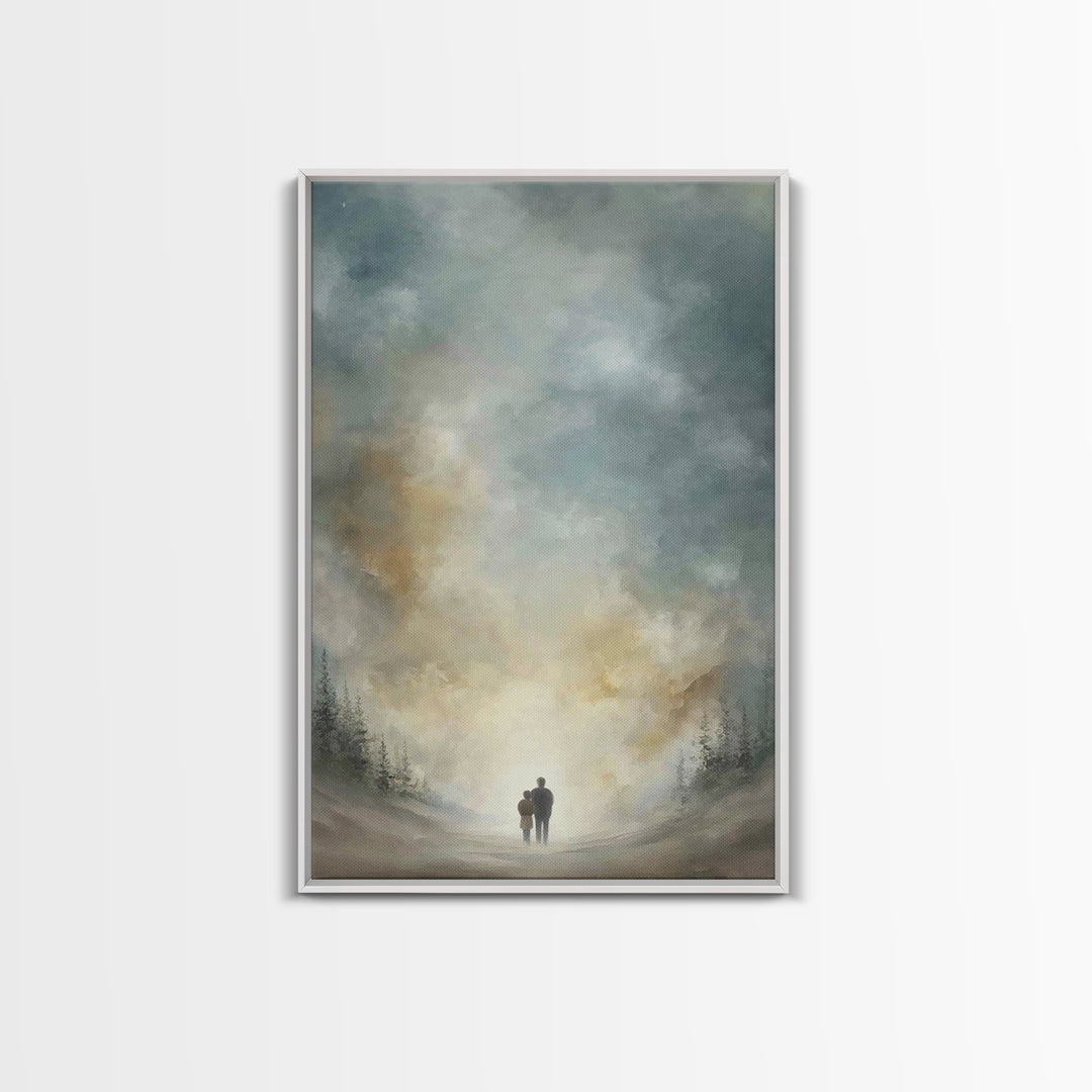 Heavenly Ascent - Framed Canvas Print - Jesus Painting - Christian Wall Art - Christian Art Canvas - Christian Decor - Christmas Art