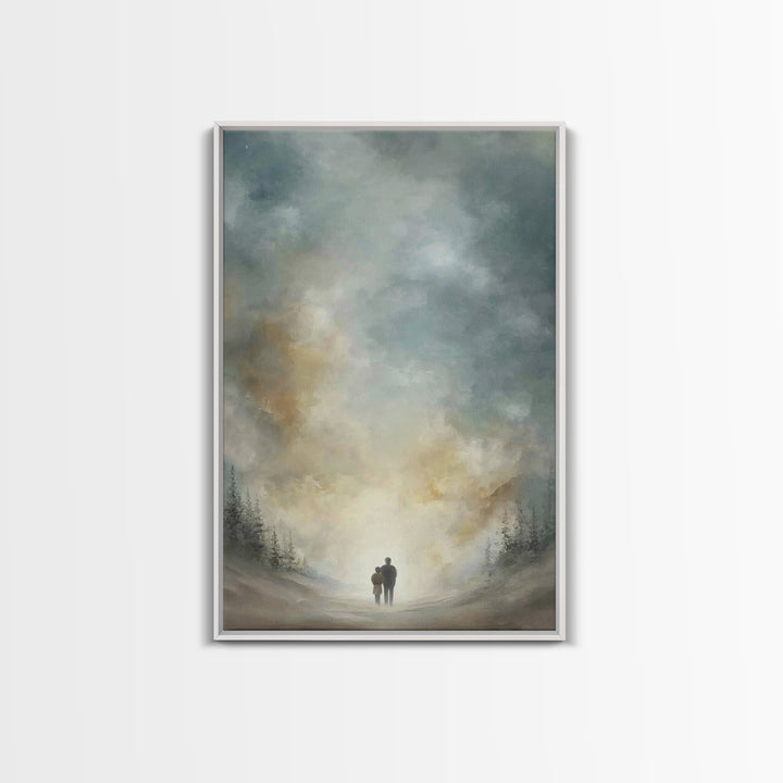 Heavenly Ascent - Framed Canvas Print - Jesus Painting - Christian Wall Art - Christian Art Canvas - Christian Decor - Christmas Art