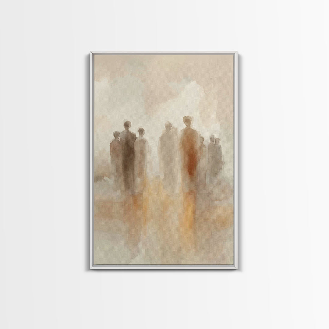 Silent Fellowship - Framed Canvas Print - Christmas Art - Christian Wall Art - Christian Decor - Jesus Painting - Christian Art Canvas