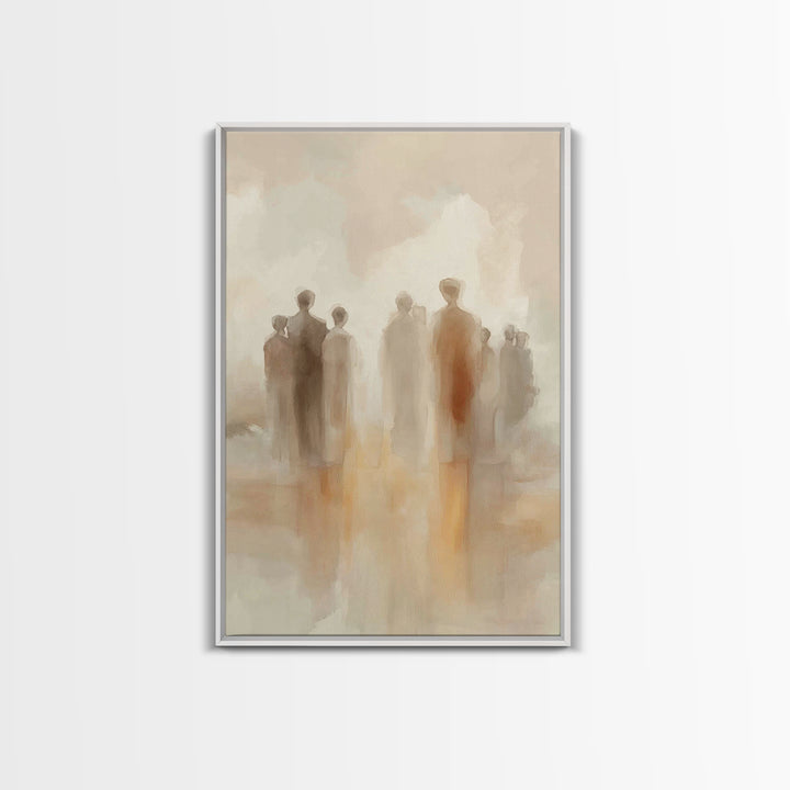 Silent Fellowship - Framed Canvas Print - Christmas Art - Christian Wall Art - Christian Decor - Jesus Painting - Christian Art Canvas