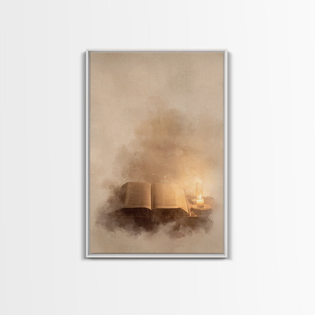 Sacred Illumination - Framed Canvas Print - Christian Art Canvas - Christian Decor - Jesus Painting - Christian Wall Art - Christmas Art