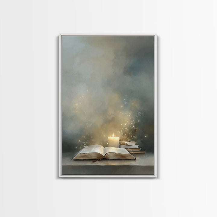 Living Word Light - Framed Canvas Print - Jesus Painting - Christian Decor - Christian Art Canvas - Christmas Art - Christian Wall Art