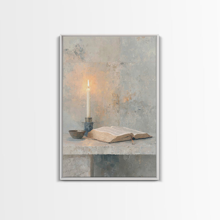 Enduring Scripture - Framed Canvas Print - Christian Art Canvas - Christian Wall Art - Jesus Painting - Christian Decor - Christmas Art