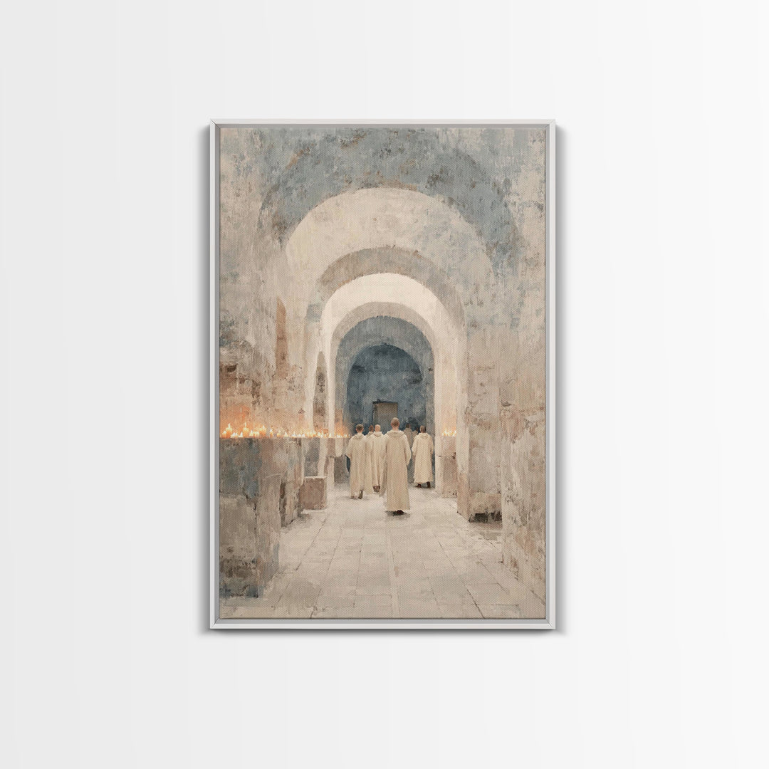Procession Of Light – Framed Canvas Print – Christian Christmas Art – Christian Wall Art – Christmas Canvas Wall Art – Christian Art Canvas