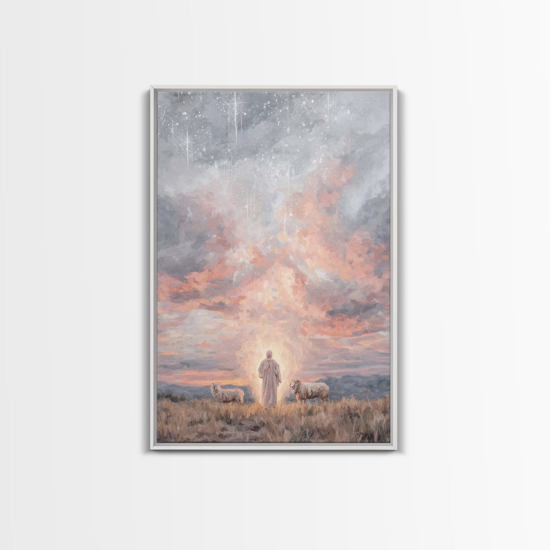 Dawn Of Promise – Framed Canvas Print – Christian Art Canvas – Christian Wall Art – Subtle Christian Art – Christian Christmas Art – Christ