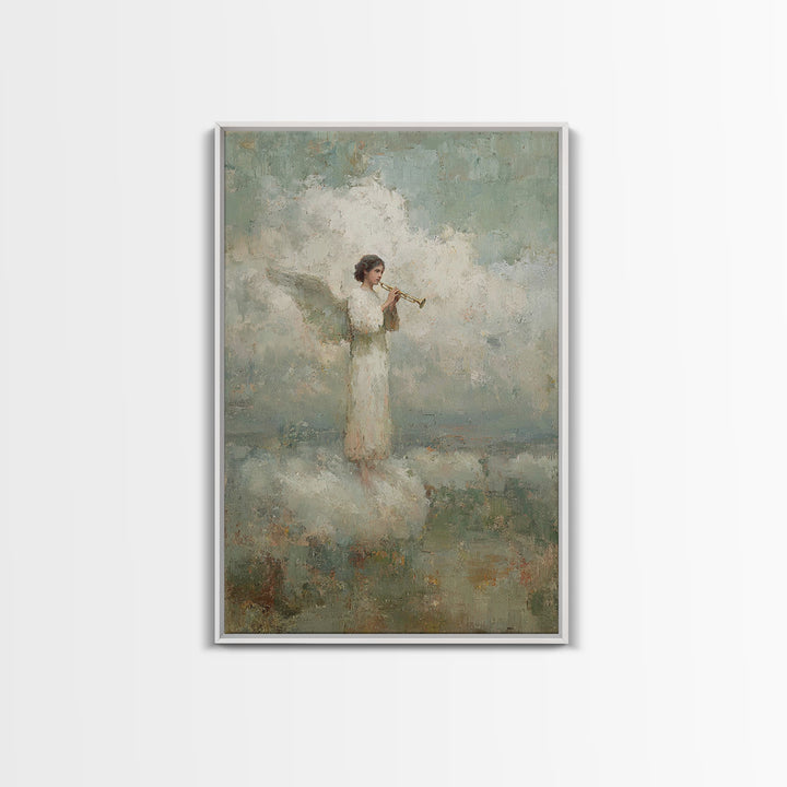 Angel Of Dawn | Framed Canvas Print | Christian Art Canvas | Christian Wall Art | Vintage Christian Art | Christian Painting | Christian Gi