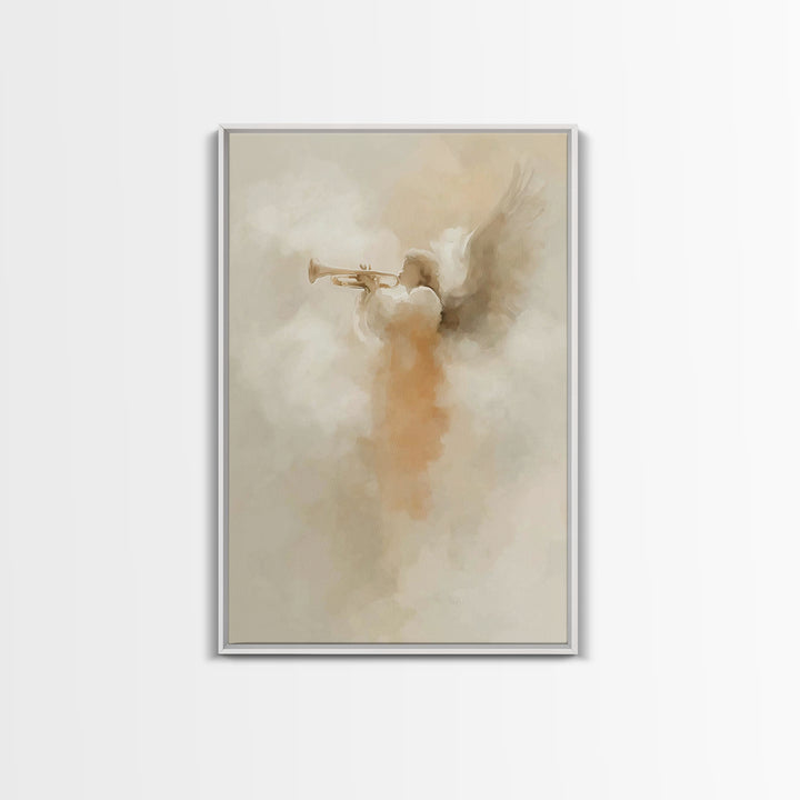 Heavenly Messenger, Framed Canvas Print, Christian Art Prints, Christian Wall Art, Subtle Christian Art, Christian Christmas Art, Christian