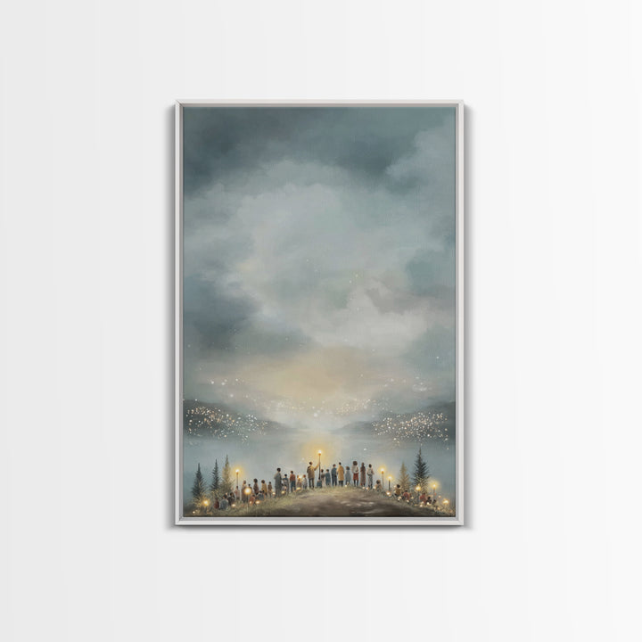 Celestial Watch | Framed Canvas Print | Christian Wall Art | Subtle Christian Paintings | Christmas Art Prints | Christian Art Canvas | Chr