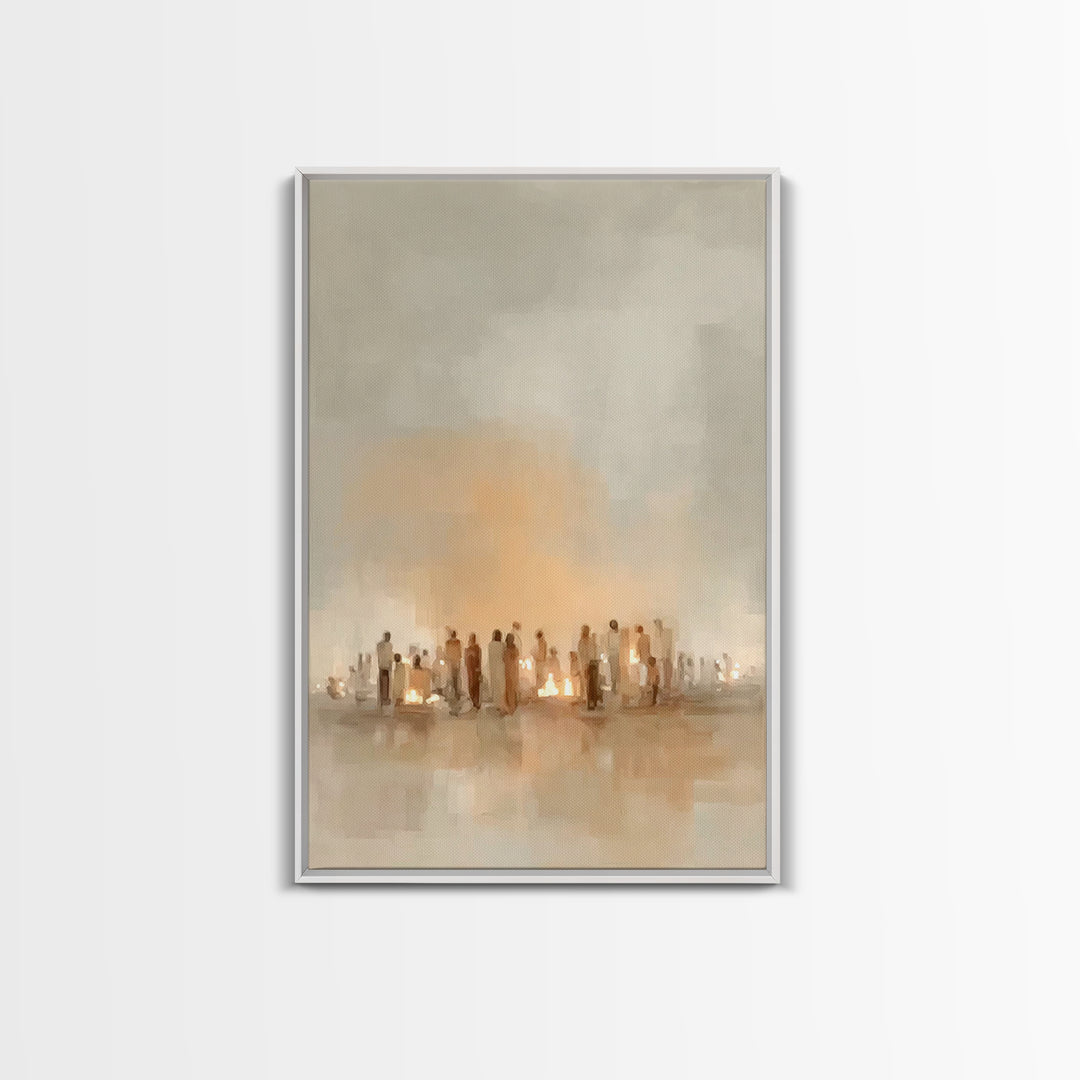 Sacred Ember Rise – Framed Canvas Print – Christian Art Canvas – Minimalist Christian Art – Christian Wall Art – Christmas Art Prints – Chr