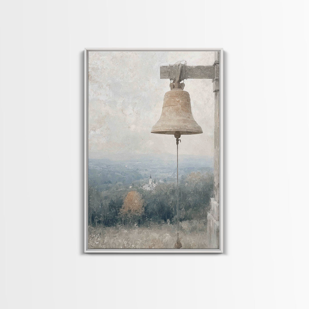 Mountain Bell Stillness – Framed Canvas Print – Christian Wall Art – Christian Art Canvas – Christian Gift – Christian Decor