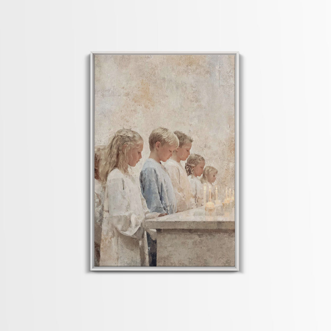 Children Of Light – Framed Canvas Print – Christian Wall Art – Christian Art Canvas – Christmas Art – Christian Decor – Christian Gift Idea