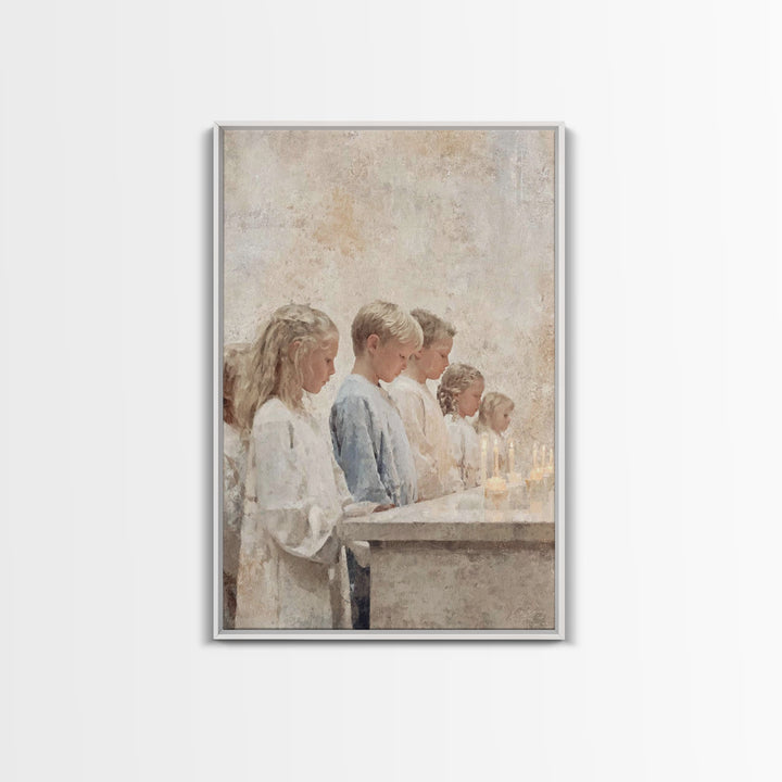 Children Of Light – Framed Canvas Print – Christian Wall Art – Christian Art Canvas – Christmas Art – Christian Decor – Christian Gift Idea