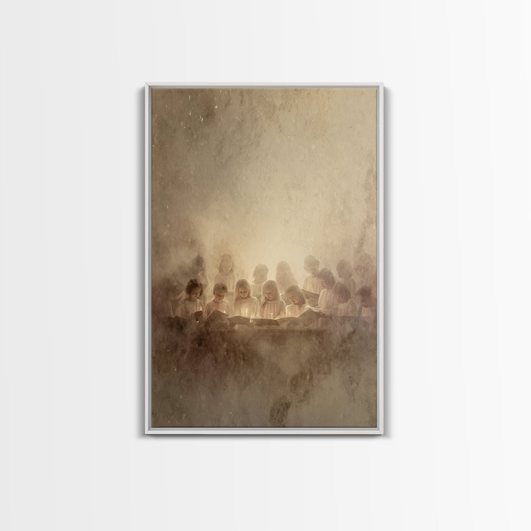 Heavenly Choir – Framed Canvas Print – Christian Art Canvas – Christian Wall Art – Christmas Art – Christian Decoration – Christian Gift