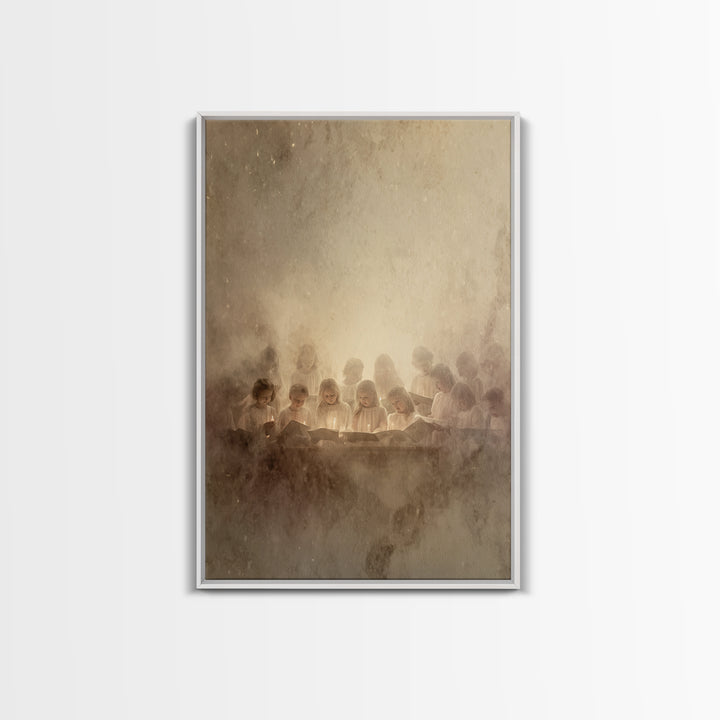 Heavenly Choir – Framed Canvas Print – Christian Art Canvas – Christian Wall Art – Christmas Art – Christian Decoration – Christian Gift