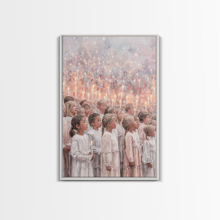 Candlelit Wonder – Framed Canvas Print – Christmas Wall Art – Christian Art Canvas – Christian Decor – Christmas Art – Christian Gift Ideas