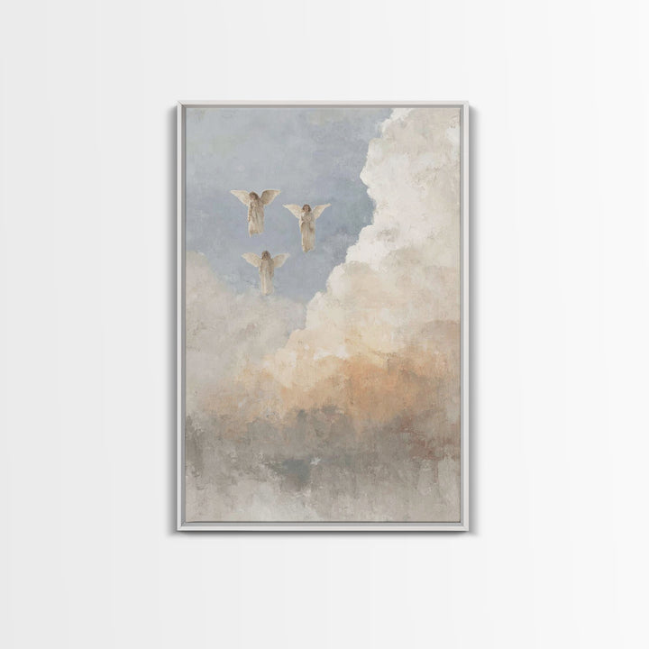 Cloudborne Messengers – Framed Canvas Print – Christian Art Print – Christian Wall Art – Christian Art Canvas – Christian Decor – Christian